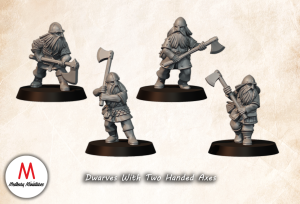 Dwarfs with two handed axes